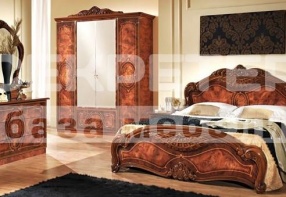 Спальня "Джулиана" с 4-дверным шкафом, цвет Орех (ДиаМебель)